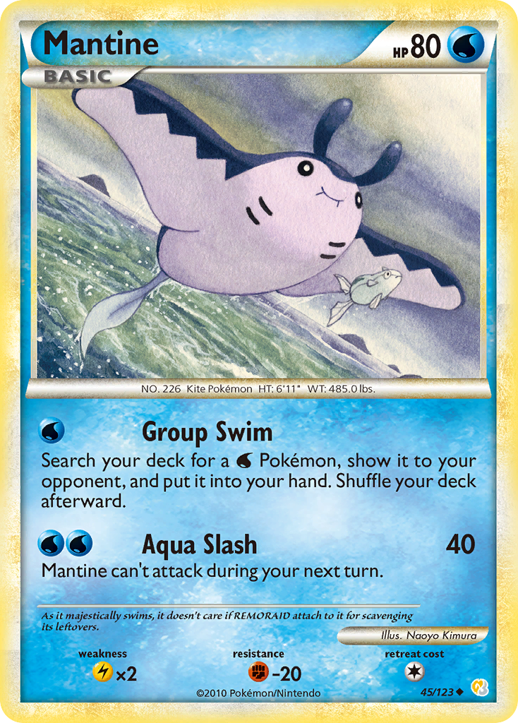 HeartGold SoulSilver Mantine #45/123